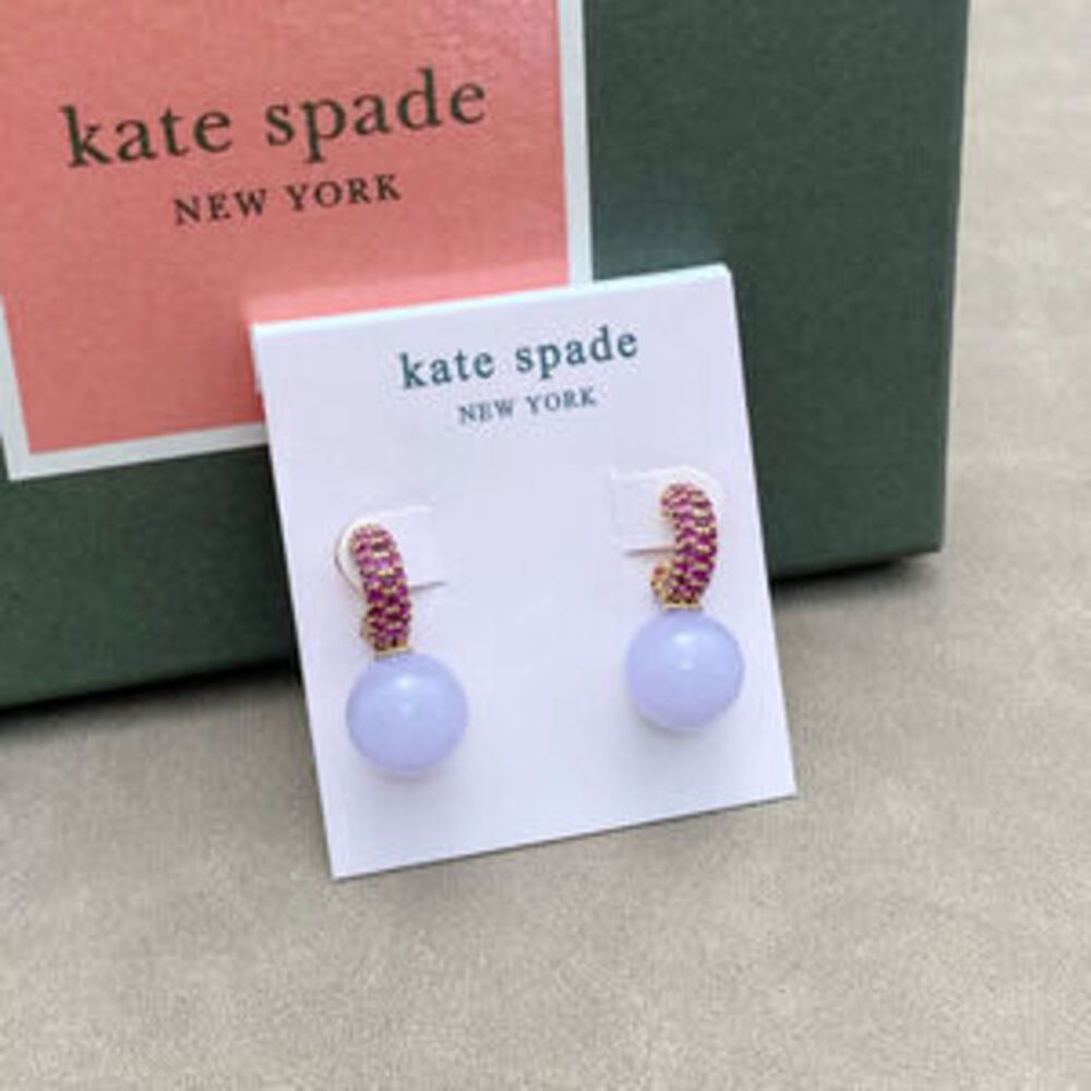 kate spade BAO CZ Pearl Hoop Earrings